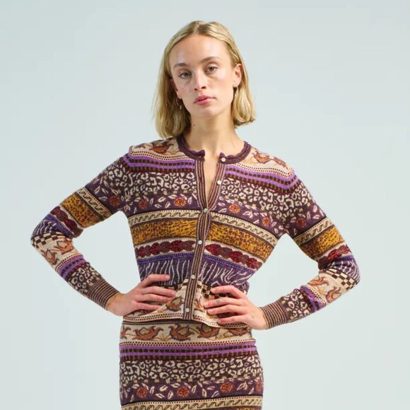 Ulla Johnson Sweaters - NWT Ulla Johnson Liza Multicolor Wool Folk Cardigan